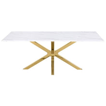 Load image into Gallery viewer, Venera - Rectangular Faux Marble Dining Table - White