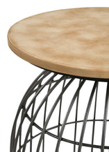 Load image into Gallery viewer, Bernardo - Round Wire Frame Side Table - Natural And Gunmetal