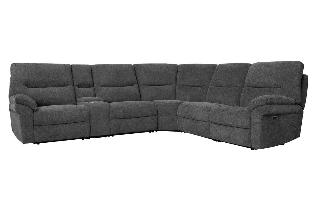 Bryant - 6 Piece Modular Power Reclining Sectional with Power Headrests and Entertainment Console