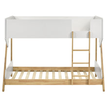 Load image into Gallery viewer, Wyatt - Wood Twin Over Twin Bunk Bed - White And Natural