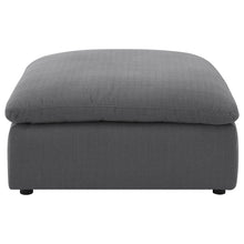 Load image into Gallery viewer, Hobson - Square Upholstered Ottoman - Charcoal