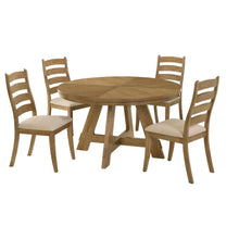 Load image into Gallery viewer, Danvers - 5 Piece Dining Table Set - Brown Oak And Beige