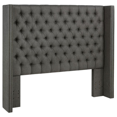 Bancroft - Upholstered Full Wingback Headboard - Gray