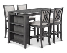 Load image into Gallery viewer, Amy - 60&quot; Counter Table &amp; Chairs With Storage