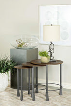 Load image into Gallery viewer, Deja - 3 Piece Round Nesting Table Set - Natural And Gunmetal