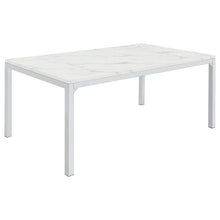 Load image into Gallery viewer, Athena - Rectangular Faux Marble Dining Table - Chrome