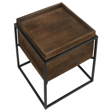 Load image into Gallery viewer, Ondrej - Square Accent Side Table Removable Tray - Dark Brown