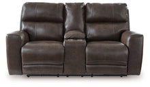 Load image into Gallery viewer, Crossplex - Smoke - Power Recline Loveseat / Console / Adjustable Headrest