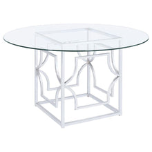 Load image into Gallery viewer, Starlight - Round Glass Top Metal Dining Table