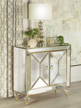 Load image into Gallery viewer, Lupin - 2-Door Mirrored Storage Accent Cabinet - Champagne