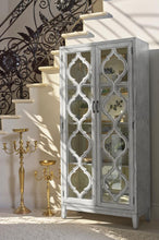 Load image into Gallery viewer, Mckellen - 2 Door Wood Trellis Tall Cabinet - Distressed White