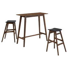 Load image into Gallery viewer, Finnick - 3 Piece Rectangular Pub Height Bar Table Set - Walnut