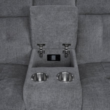 Load image into Gallery viewer, Richland - Power Console Loveseat - Bristol Gray