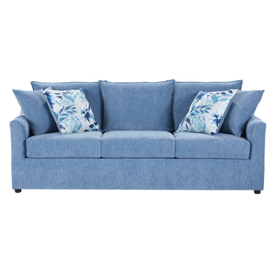 Sylvie - 2 Piece Living Room Set (Sofa & Chair) - Blue Slate
