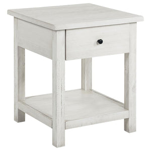 Payne - 1 Drawers Wood End Table with Shelf