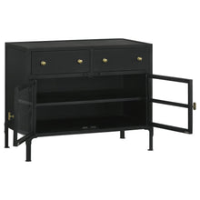 Load image into Gallery viewer, Sadler - 2-Drawer Metal Accent Storage Cabinet - Matte Black