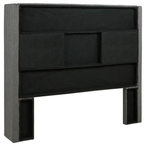 Bancroft - Upholstered Queen Wingback Headboard - Gray