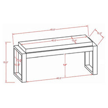 Load image into Gallery viewer, Aiden - Fabric Upholstered Accent Bench - Distressed White