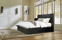 Load image into Gallery viewer, Londer - Black - Queen Panel Bed