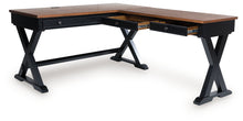 Load image into Gallery viewer, Wildenauer - Brown / Black - 4 Pc. - Home Office Desk And Return, Swivel Desk Chair, Bookcase