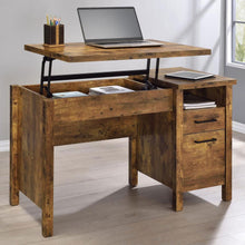 Load image into Gallery viewer, Delwin - 2-Drawer Lift Top Computer Desk - Rustic Nutmeg