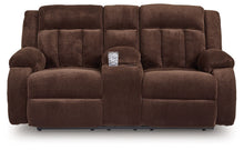Load image into Gallery viewer, Free Wake - Chocolate - Double Relcining Power Loveseat With Console