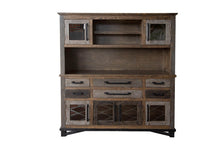 Load image into Gallery viewer, Loft Brown - Buffet And Hutch With 6 Drawers / 6 Doors - Two Tone Gray / Brown