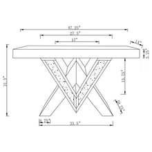 Load image into Gallery viewer, Taffeta - Glass Top Mirrored Acrylic Table