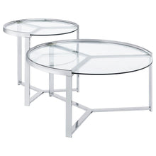 Load image into Gallery viewer, Delia - 2 Piece Round Glass Top Nesting Coffee Table