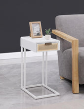 Load image into Gallery viewer, Amherst - 1-Drawer Radio Weave Cane Metal Side Table