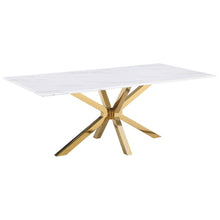 Load image into Gallery viewer, Venera - Rectangular Faux Marble Dining Table - White