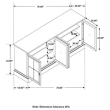 Load image into Gallery viewer, Brockway - 4-Door Dining Sideboard Buffet Cabinet