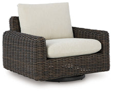 Load image into Gallery viewer, Kimora - Beige / Dark Brown - Swivel Glider Lounge With Cushion