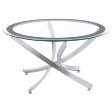 Load image into Gallery viewer, Brooke - Round Glass Top Coffee Table Metal Base