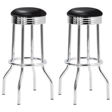 Load image into Gallery viewer, Retro - Upholstered Metal Swivel Bar Stool (Set of 2)