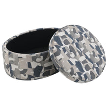 Load image into Gallery viewer, Tomkins - Oval Upholstered Storage Ottoman - Indigo Blue