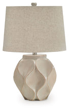 Load image into Gallery viewer, Edselham - Distressed Cream - Paper Table Lamp