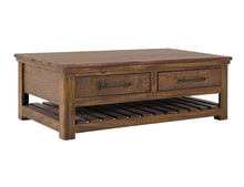 Load image into Gallery viewer, Walnut - 4 Drawer Cocktail Table - Walnut Brown