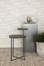 Load image into Gallery viewer, Yael - Round Mango Wood Accent Side Table - Natural And Gunmetal