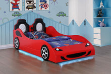 Load image into Gallery viewer, Cruiser - Wood LED Race Car Bed And 7&quot; Mattress