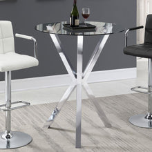 Load image into Gallery viewer, Denali - Round Glass Top Bistro Bar Table - Chrome