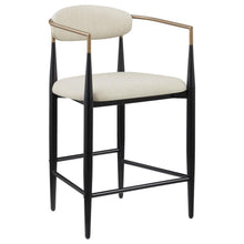 Load image into Gallery viewer, Tina - Metal Counter Height Bar Stool With Upholstered Back And Seat (Set of 2)