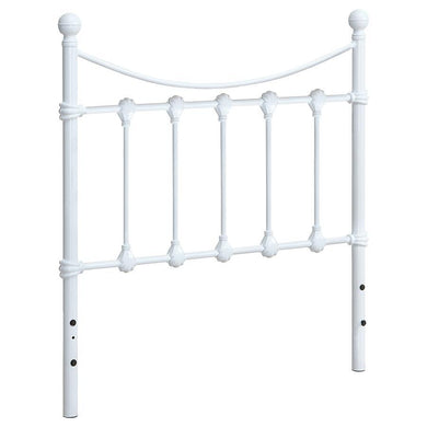Marie - Metal Twin Open Frame Headboard - White