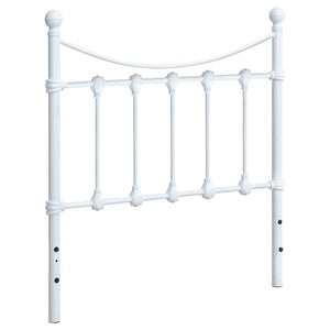 Marie - Metal Twin Open Frame Headboard - White