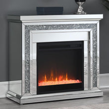Load image into Gallery viewer, Lorelai - Mirrored Freestanding Electric Fireplace - Silver