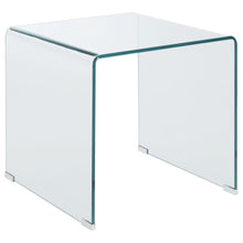 Load image into Gallery viewer, Ripley - Squared Tempered Bent Glass Side End Table - Clear