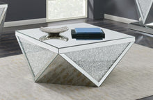 Load image into Gallery viewer, Amore - Square Mirrored Acrylic Crystal Coffee Table - Silver