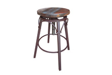 Load image into Gallery viewer, Antique - Stool With Iron Base - Multicolor