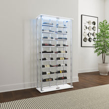 Load image into Gallery viewer, Montara - Tempered Glass Wine Storage LED Curio Cabinet - Chrome