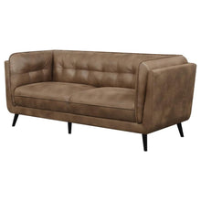 Load image into Gallery viewer, Thatcher - Upholstered Tuxedo Arm Tufted Sofa - Brown
